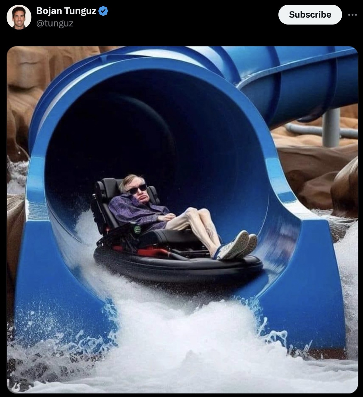 hawking water slide