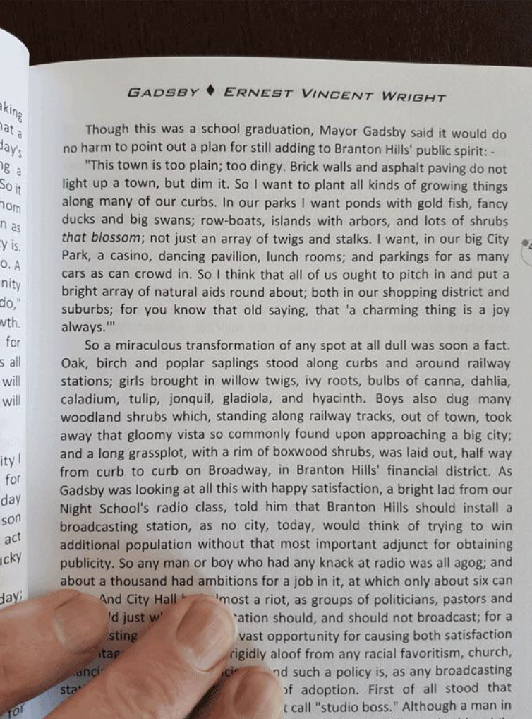 gadsby novel - aking at a day's 18. hom nas Q. A nity do, th for sal wil wil ty for day son act acky day Gadsbyernest Vincent Wright Though this was a school graduation, Mayor Gadsby said it would do no harm to point out a plan for still adding to Branton