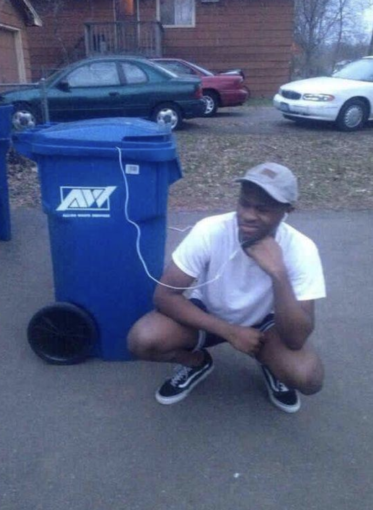 listening to trash meme - Aw