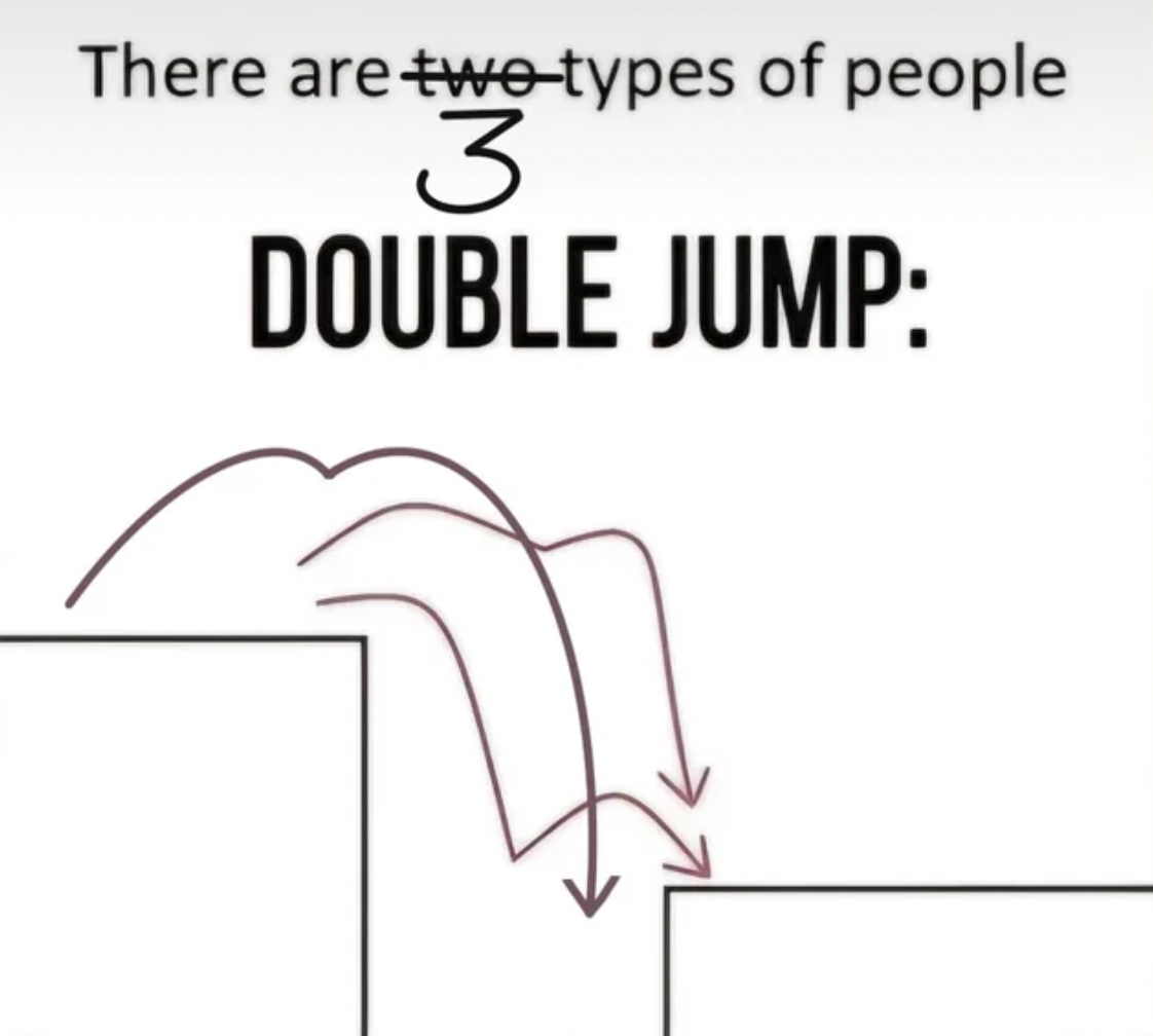 line art - There are two types of people 3 Double Jump