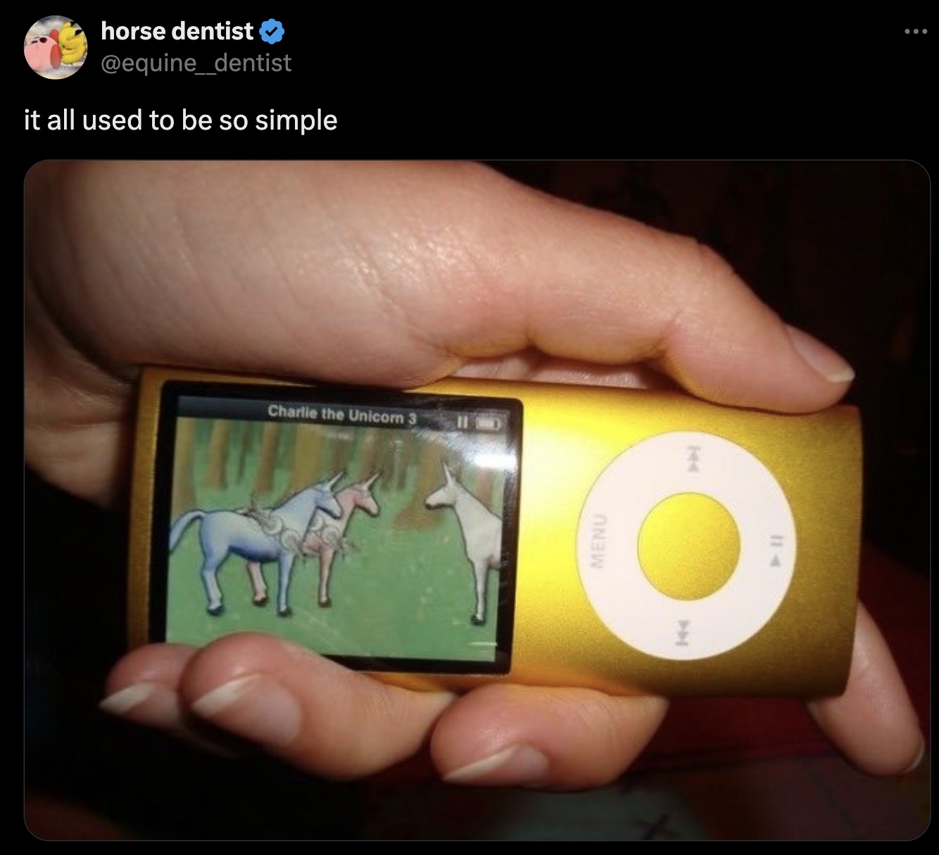 smartphone - horse dentist it all used to be so simple 09 Charlie the Unicorn 3 144 Menu 114