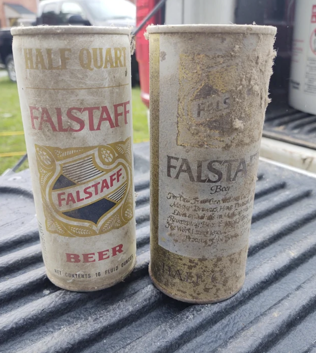 caffeinated drink - Half Quar Falstaff Falstaff Fals Falsta Bea Beer Contents 18 w