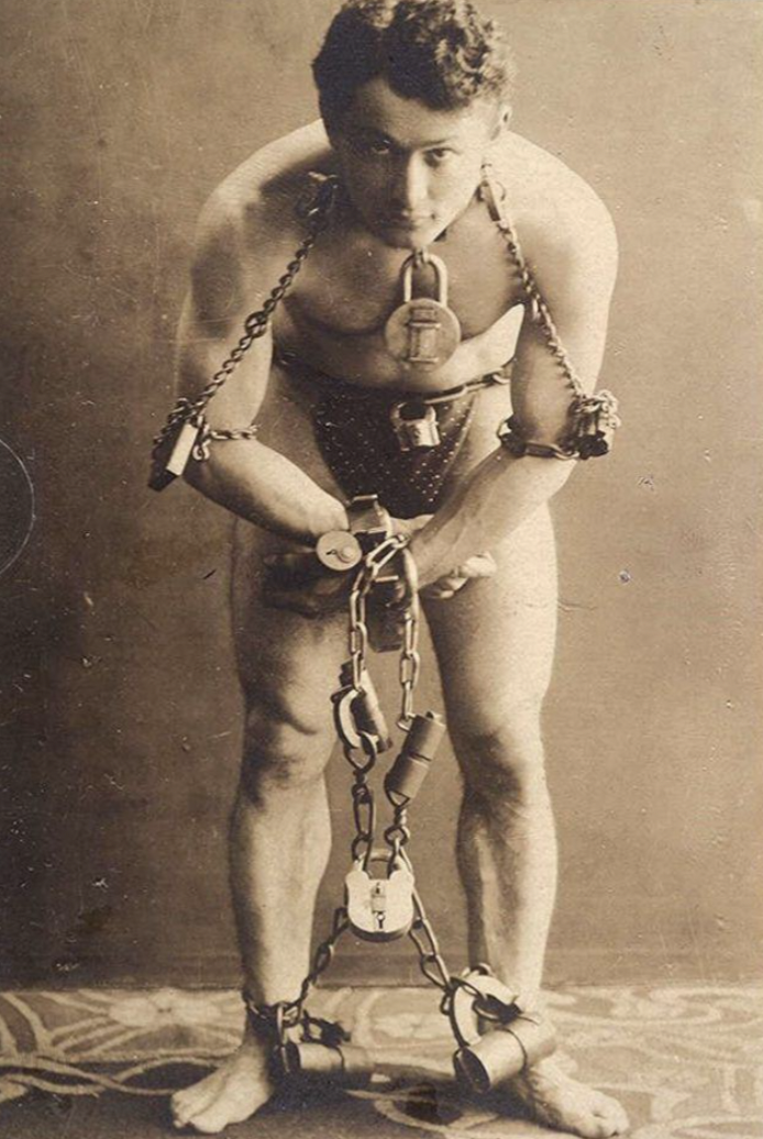 harry houdini in handcuffs