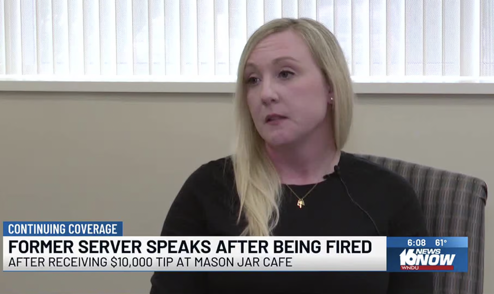 linsey boyd - Continuing Coverage Former Server Speaks After Being Fired After Receiving $10,000 Tip At Mason Jar Cafe 61 News Konow Wndu