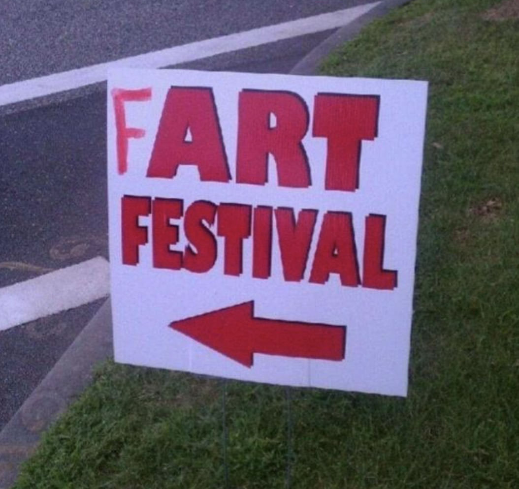 signage - Fart Festival