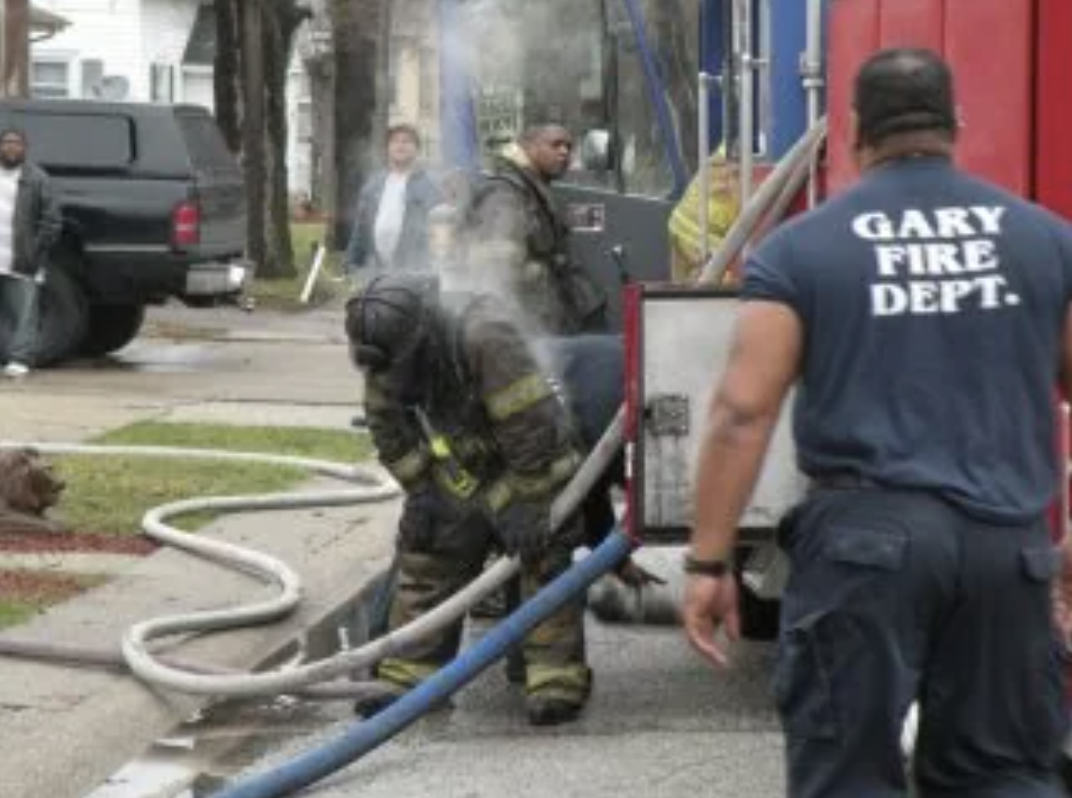 firefighter bad day at work - Gary Fire Dept.