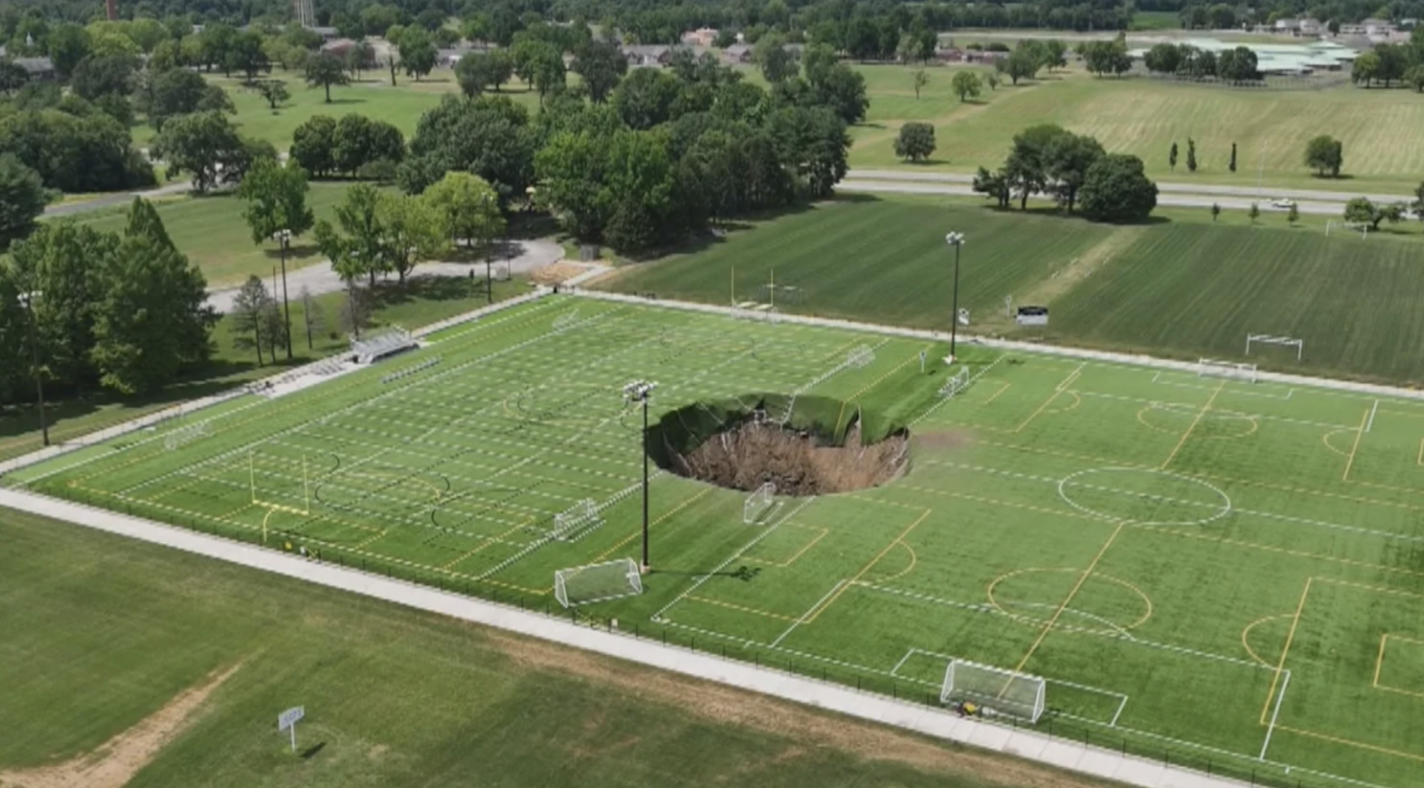 soccer field sinkhole