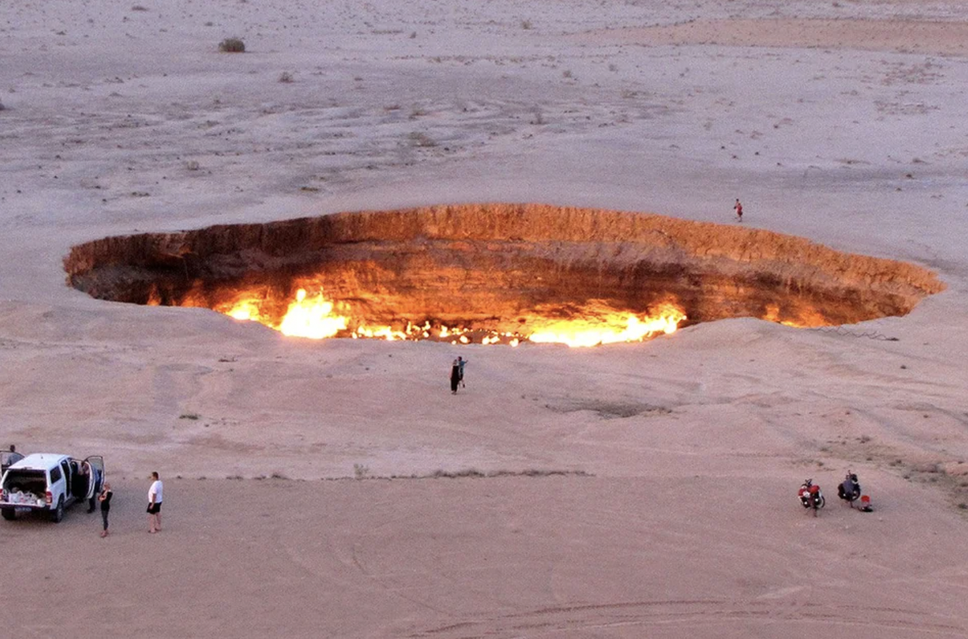 A sinkhole that's been burning for 40 years.