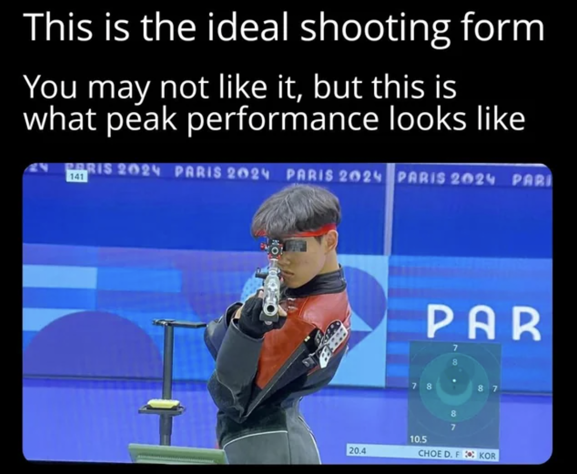 animation - This is the ideal shooting form You may not it, but this is what peak performance looks Paris 2024 Paris 2024 Paris 2024 Paris 2024 Pari 141 Par 10.5 20.41 Choe D. Kor