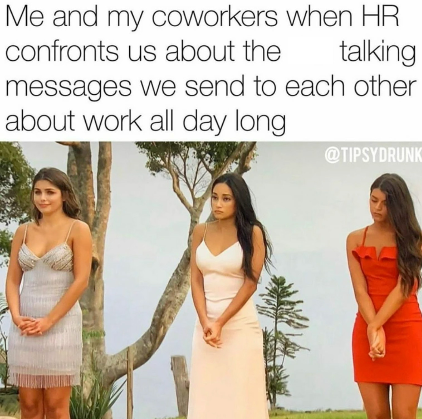 monday work memes - - - Me and my coworkers when Hr confronts us about the talking messages we send to each other about work all day long.