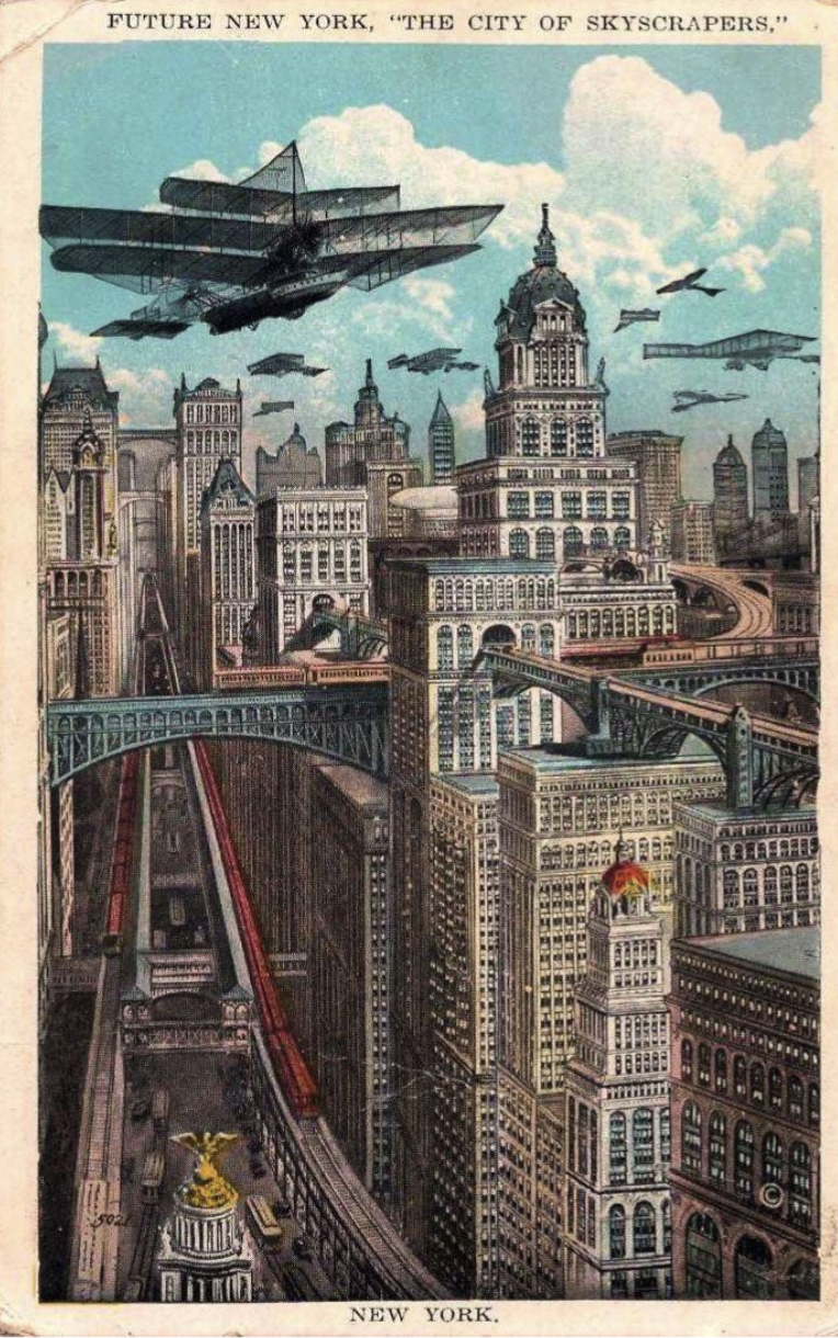 futuristic 1920s - Future New York, "The City Of Skyscrapers," New York,