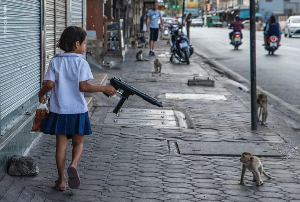 lopburi monkey gun