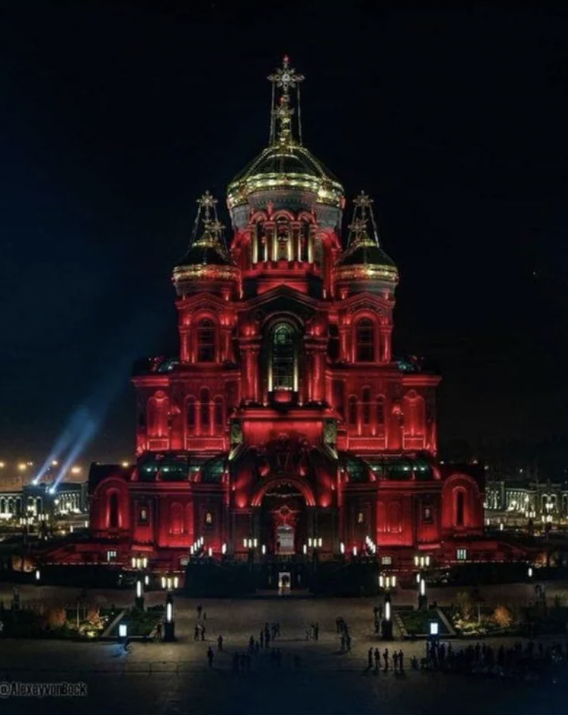 armed forces cathedral moscow night