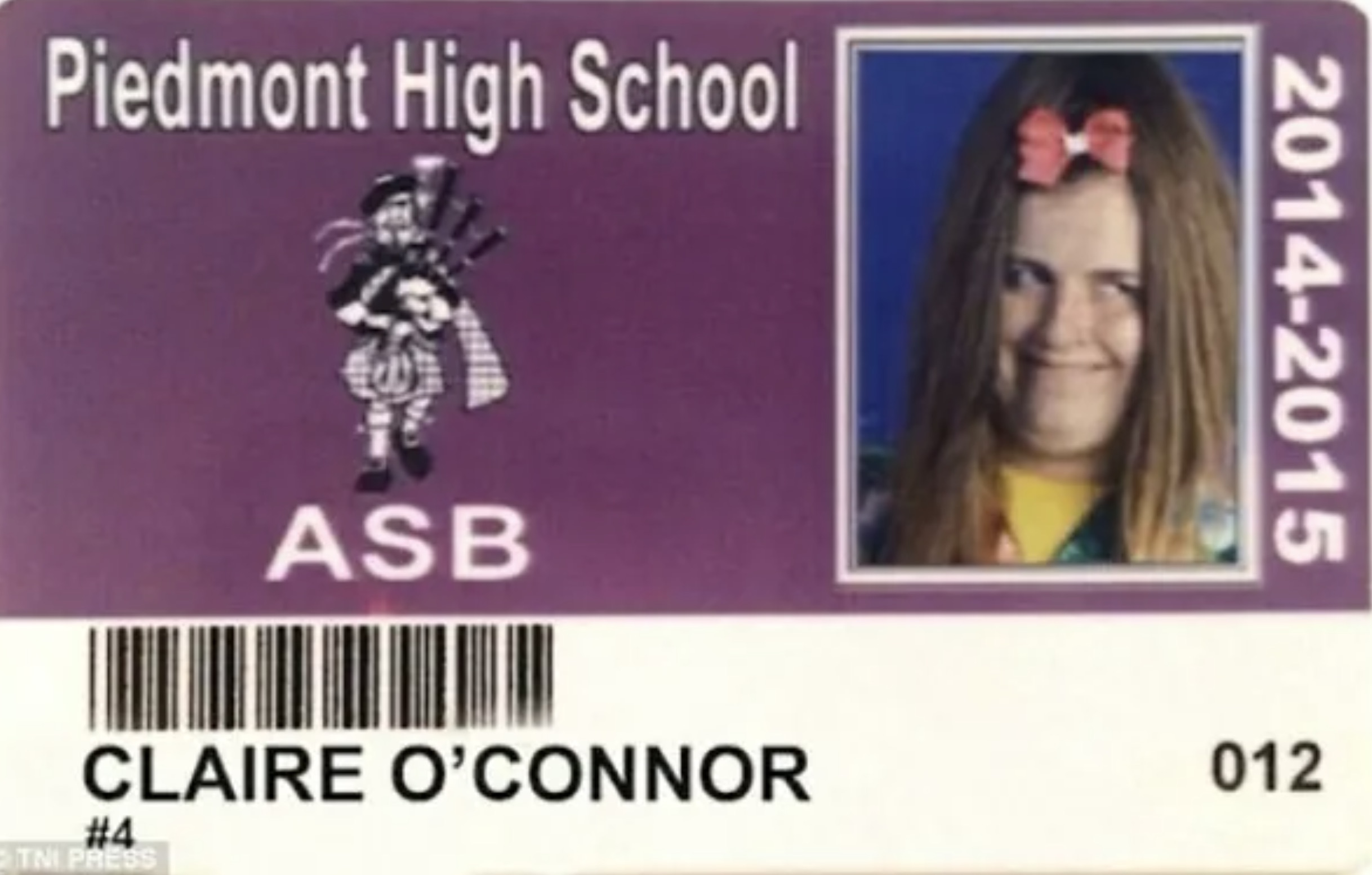 student goofy id card - Piedmont High School Asb 20142015 Claire O'Connor 012 Tni Press