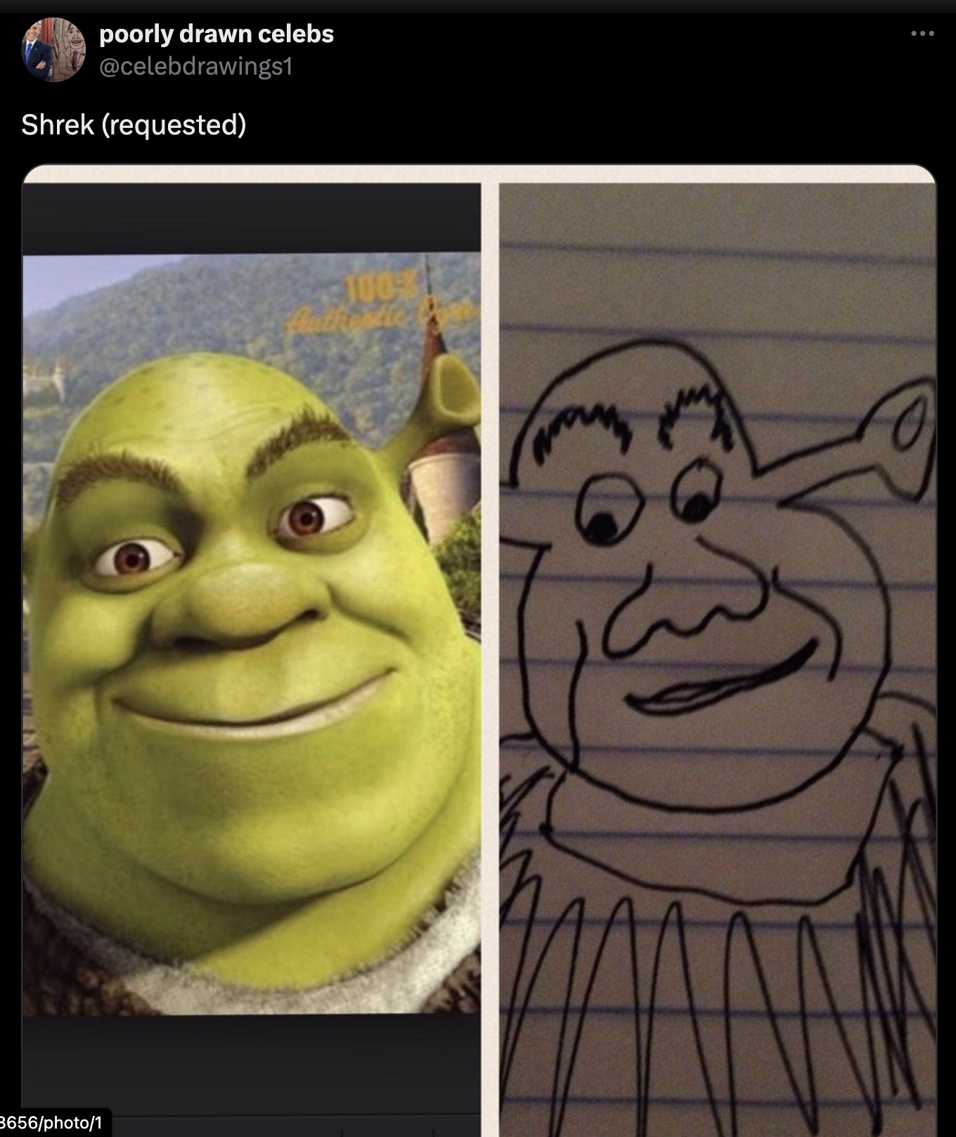 memes shrek quotes - poorly drawn celebs Shrek requested ... 3656photo1 100%