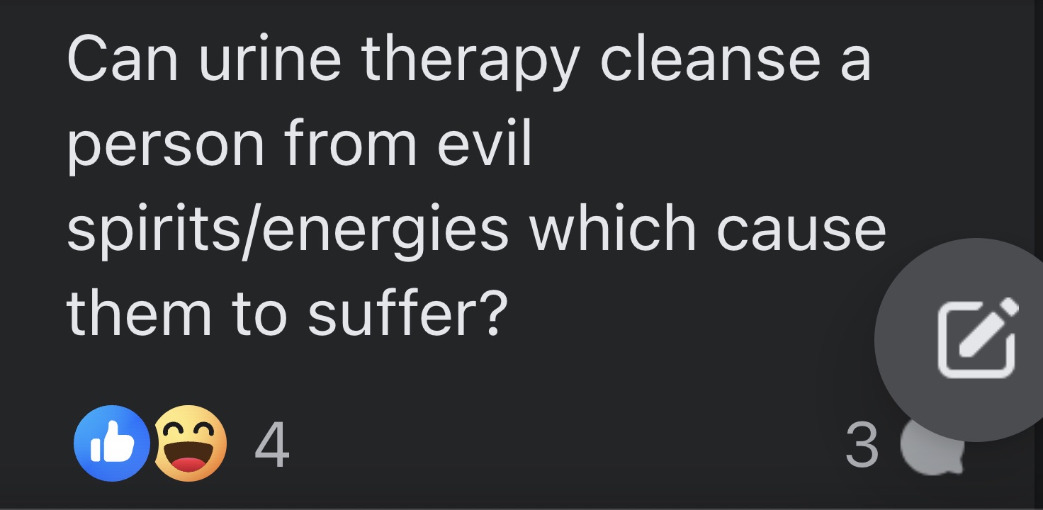 screenshot - Can urine therapy cleanse a person from evil spiritsenergies which cause them to suffer? 4 3