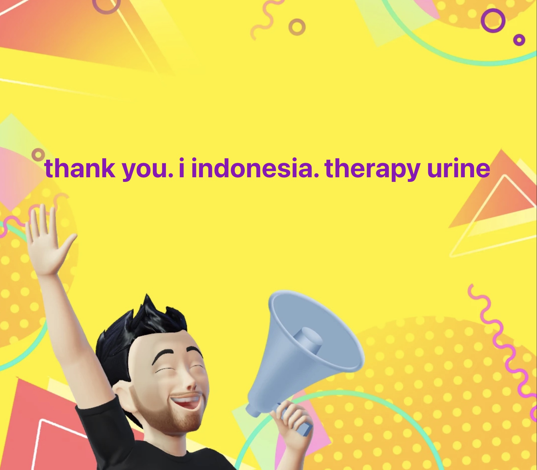 Photograph - thank you. i indonesia. therapy urine