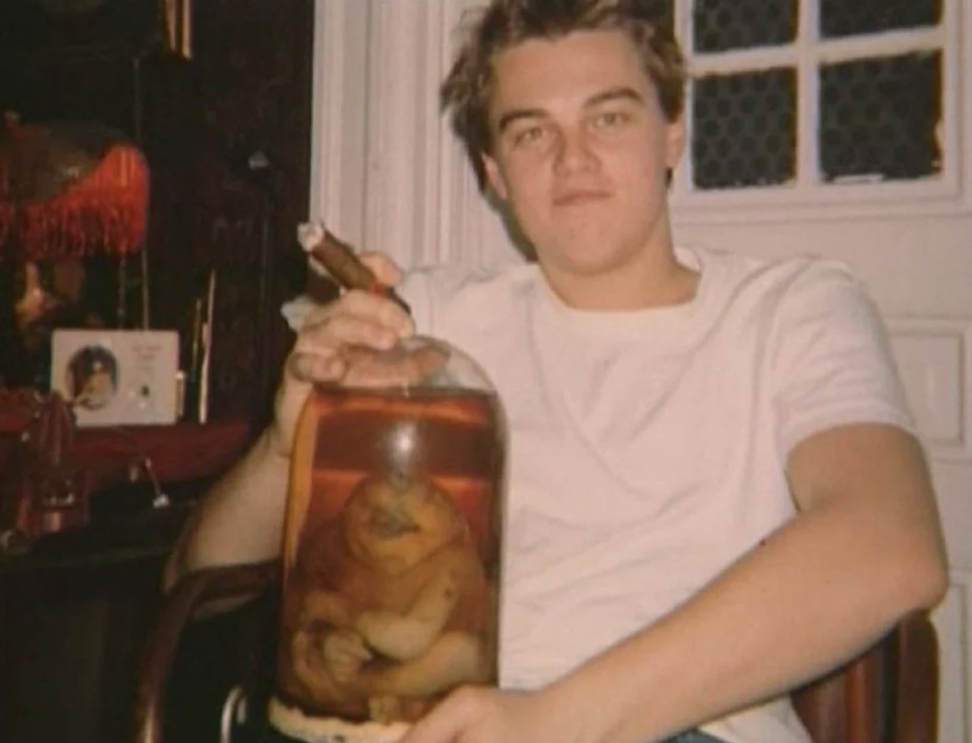 This creepy photo of young Leonardo DiCaprio made the rounds this week. 