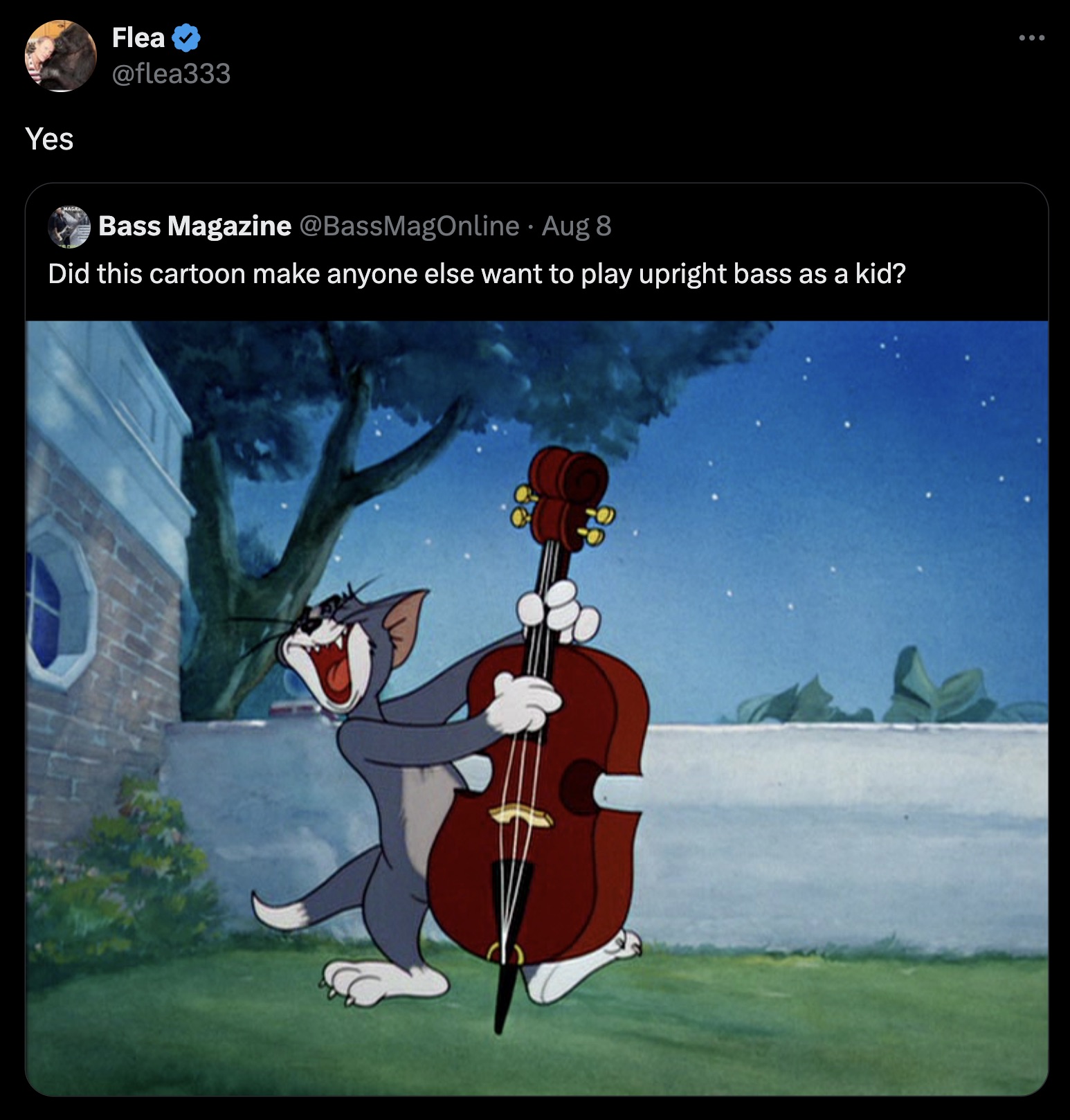 tom and jerry serenade - Yes Flea Bass Magazine Aug 8 Did this cartoon make anyone else want to play upright bass as a kid?