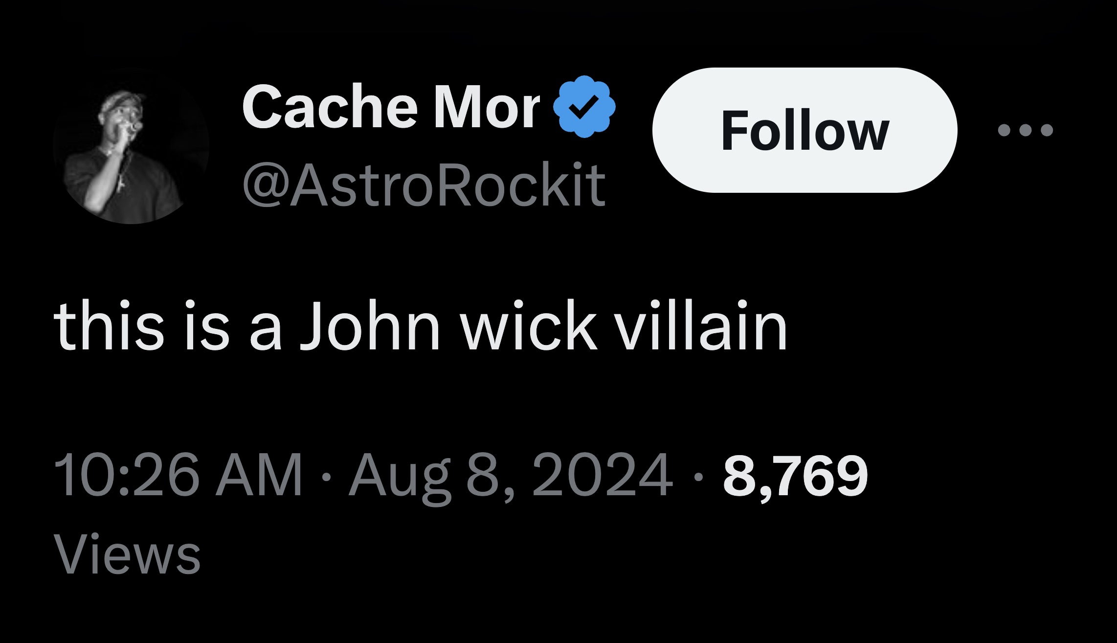 style - Cache Mor this is a John wick villain 8,769 Views