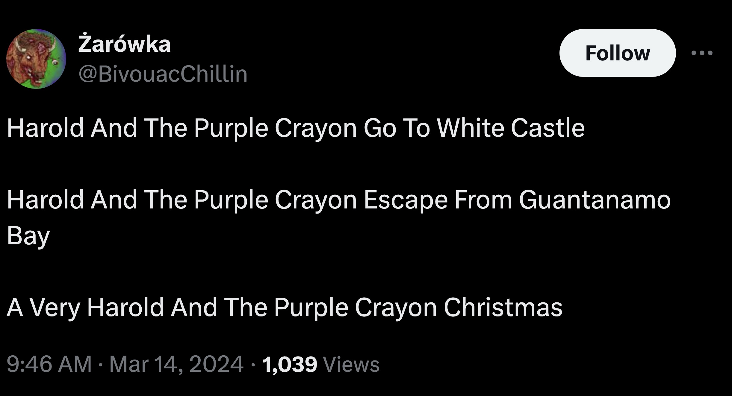 screenshot - arwka Harold And The Purple Crayon Go To White Castle Harold And The Purple Crayon Escape From Guantanamo Bay A Very Harold And The Purple Crayon Christmas 1,039 Views