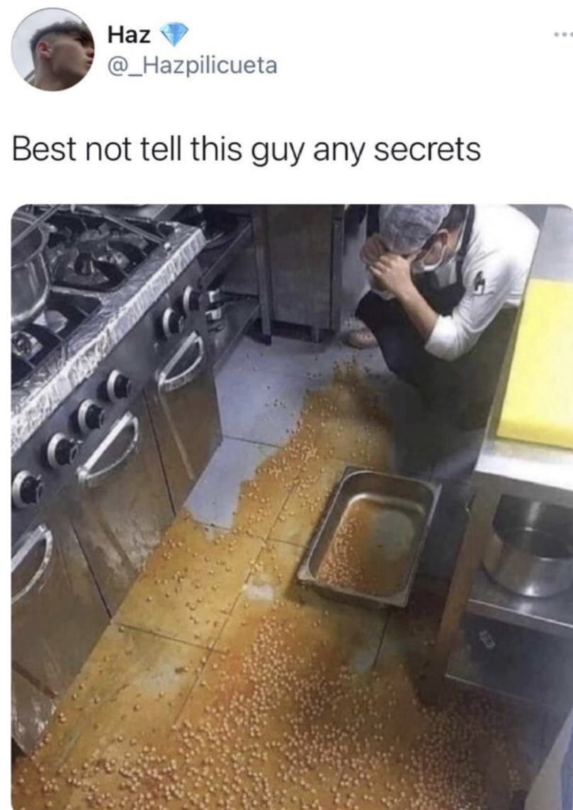 spilt the beans - Haz Best not tell this guy any secrets