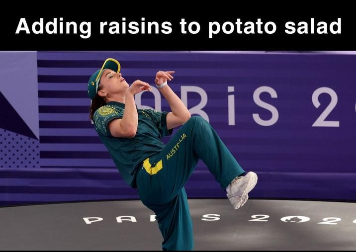 wushu - Adding raisins to potato salad Ris 2 Austalia Pa E S 202