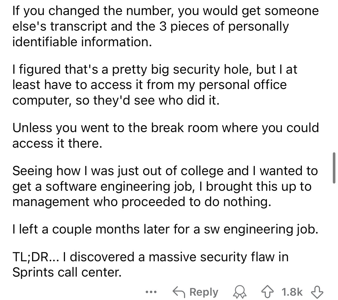 number - If you changed the number, you would get someone else's transcript and the 3 pieces of personally identifiable information. I figured that's a pretty big security hole, but I at least have to access it from my personal office computer, so they'd 