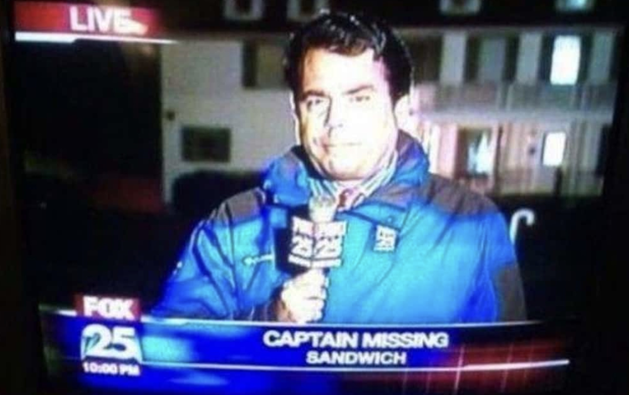 funny news subtitles - Live Fox 25 Captain Missing Sandwich