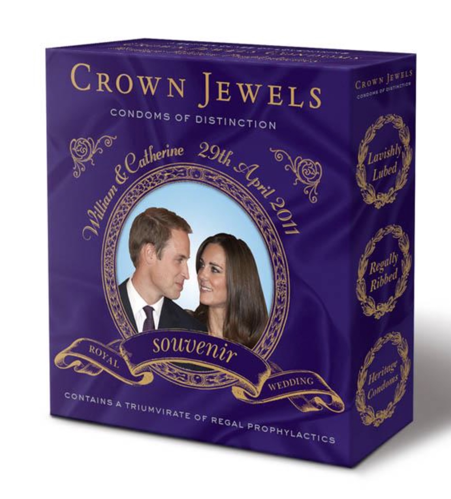 branding for british royalty - Crown Jewels Condoms Of Distinction & Catherine William & 29th Crown Jewels Condone Of Distinction Lavishly Lubed Regally Ribbed Royal souvenir Wedding Contains A Triumvirate Of Regal Prophylactics Heritage Condoms