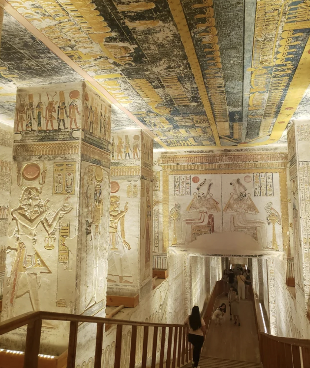 Inside the tomb of Ramesses VI, in the Valley of the Kings.