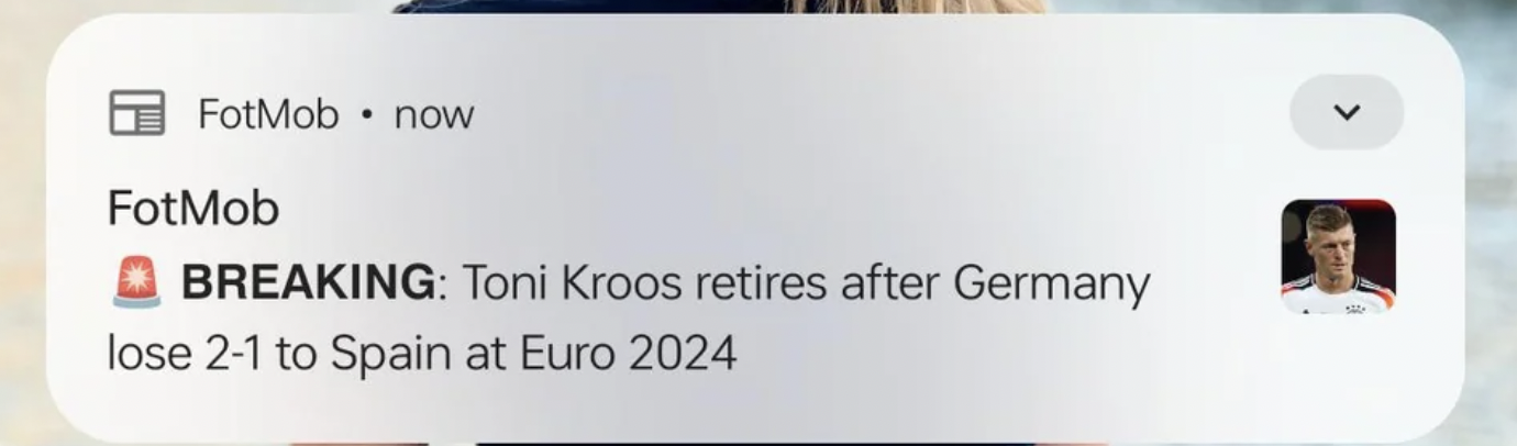 iphone - FotMob now FotMob Breaking Toni Kroos retires after Germany lose 21 to Spain at Euro 2024