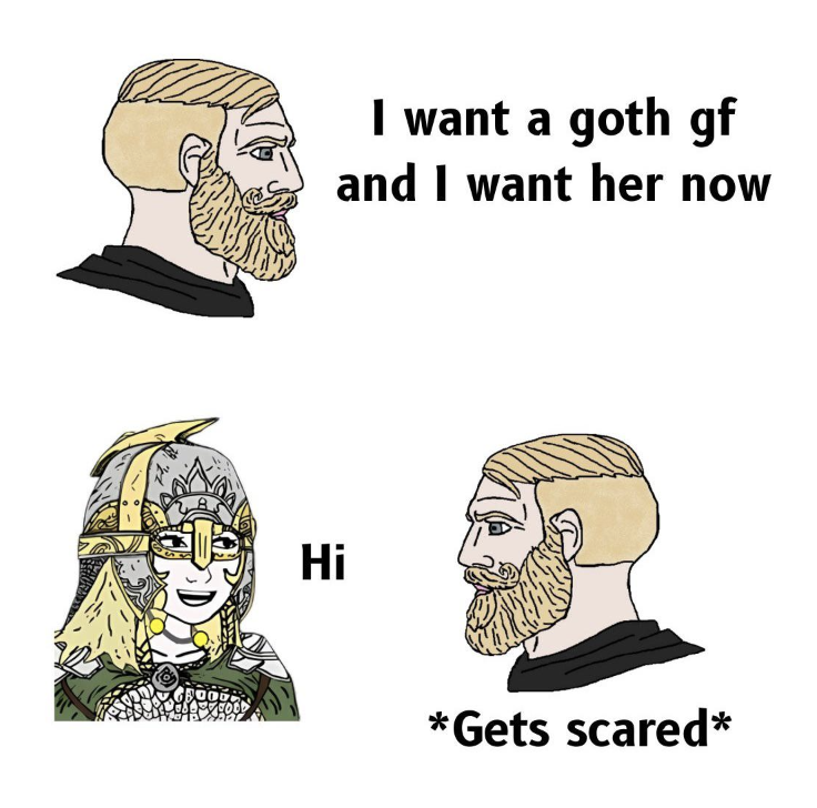 want a goth gf gets scared - Hi I want a goth gf and I want her now Gets scared