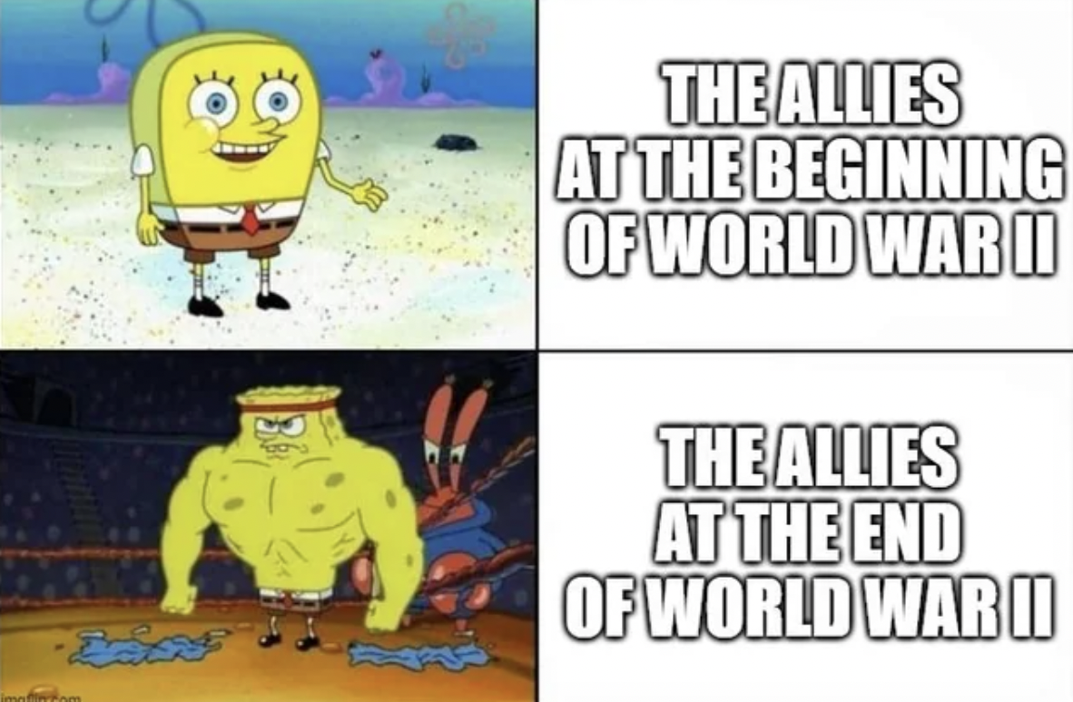 5th grade vs 6th grade meme - The Allies At The Beginning Of World War Ii The Allies At The End Of World War Ii