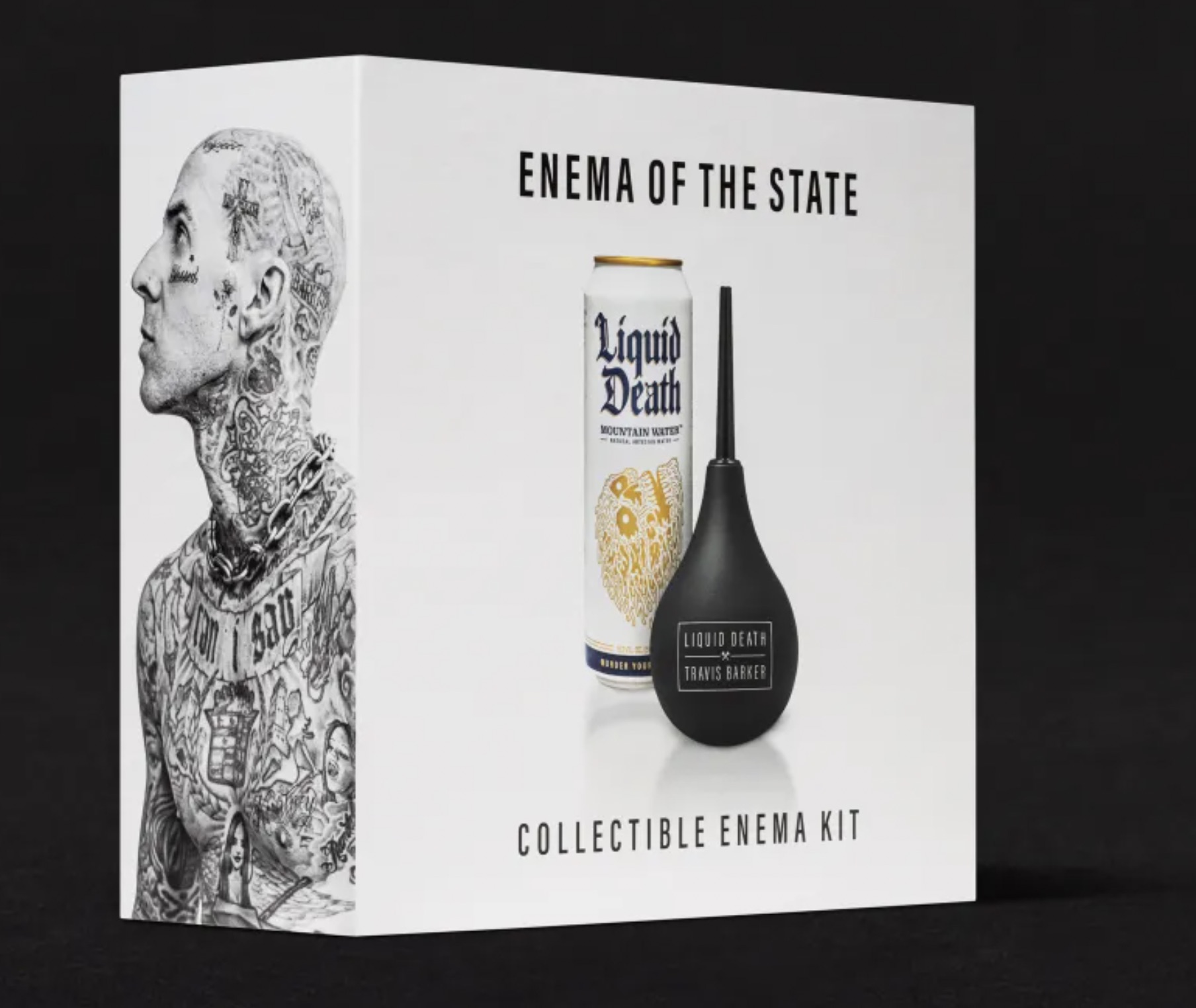 liquid death enema of the state - Enema Of The State Liquid Death Mountain Water Liquid Death Travis Barker Collectible Enema Kit