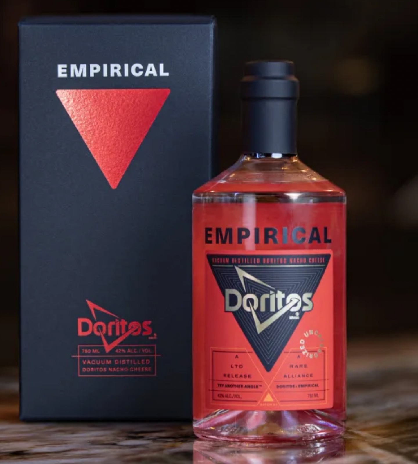 doritos flavored liquor - Empirical Empirical Dorites Doritos 750 Ml 42% Alc.Vol Vacuum Distilled Doritos Nacho Cheese Ltd Release Try Another Angle 40% Alc.Vol Rame Alliance Doritos Empirical 751 Nl