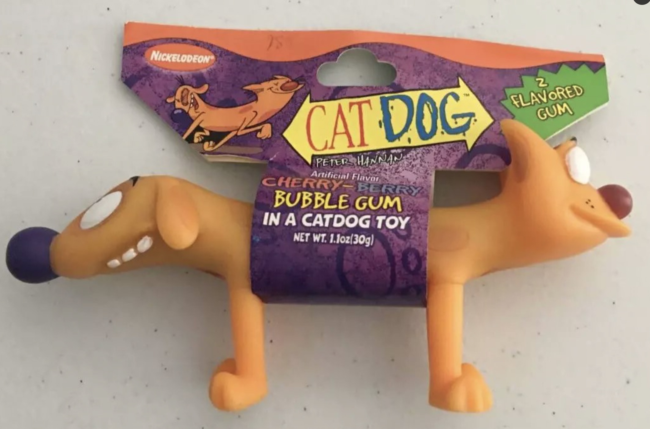 domestic pig - Nickelodeon Cat Dog Peter Hannan Artificial Flavor CherryBerry Bubble Gum In A Catdog Toy Net Wt. 1.1oz30g 2 Flavored Gum