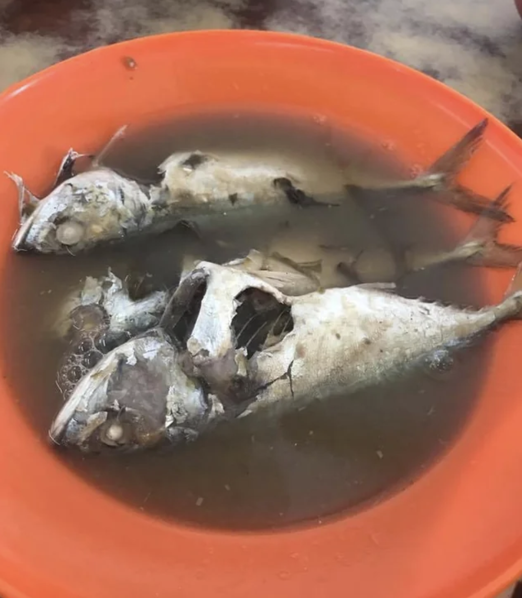 Asam fish from a street vendor in Malaysia.