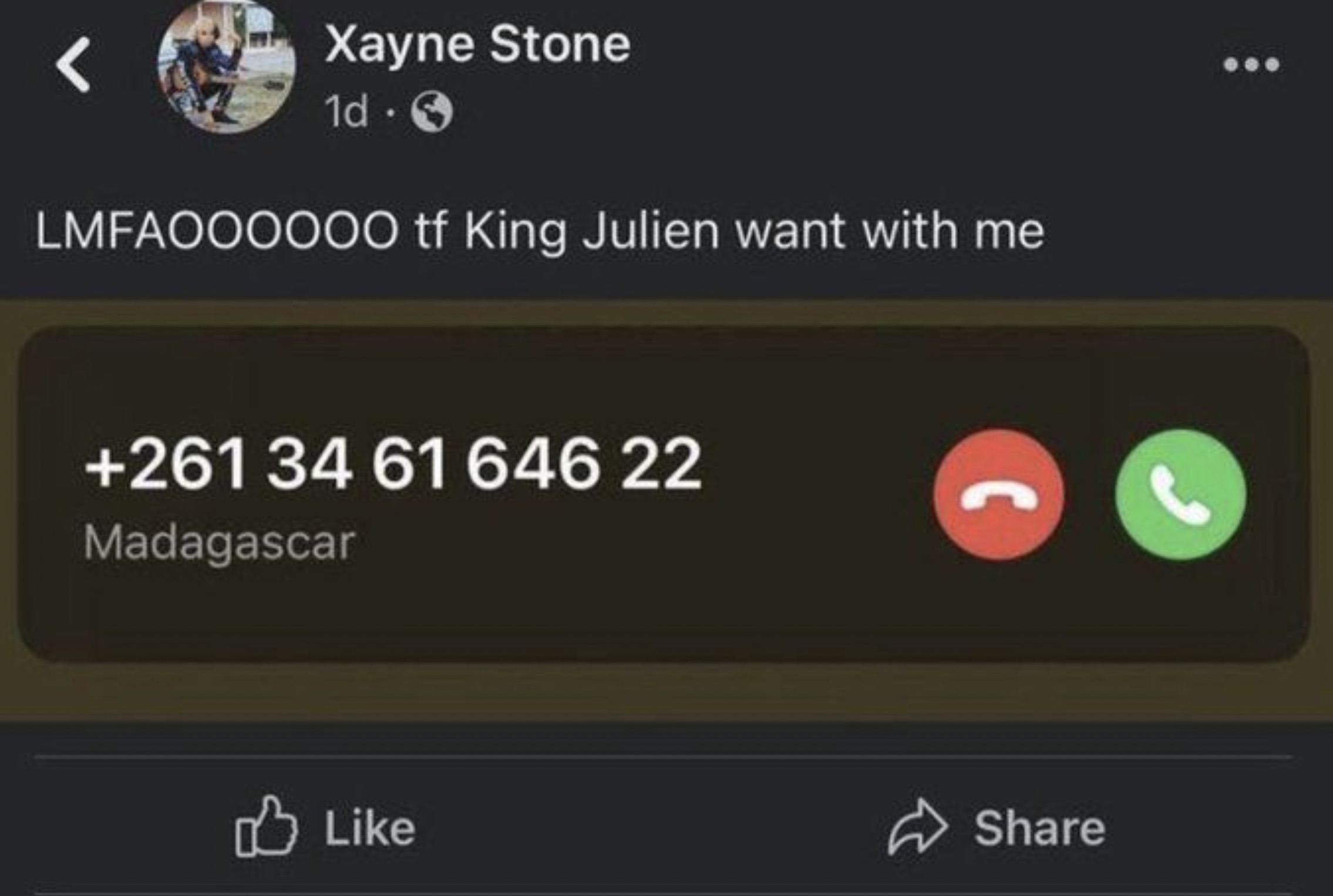 screenshot - Xayne Stone 1d> Lmfaoooooo tf King Julien want with me 261 34 61 646 22 Madagascar