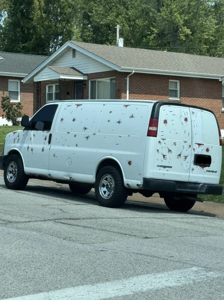 “This van parked near my house.”