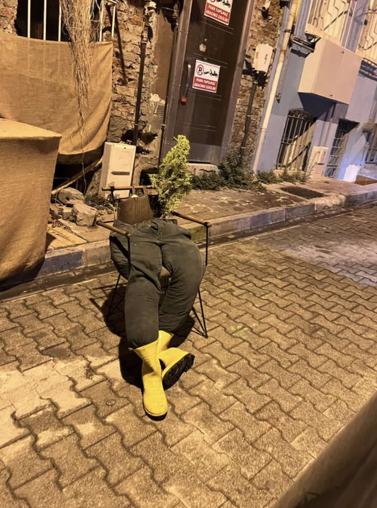 This half-pant half-plant on the side of the road in Istanbul.