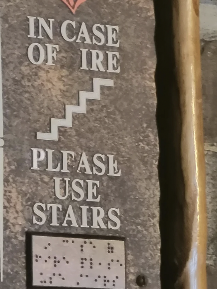 poster - In Case Of Ire Please Use Stairs