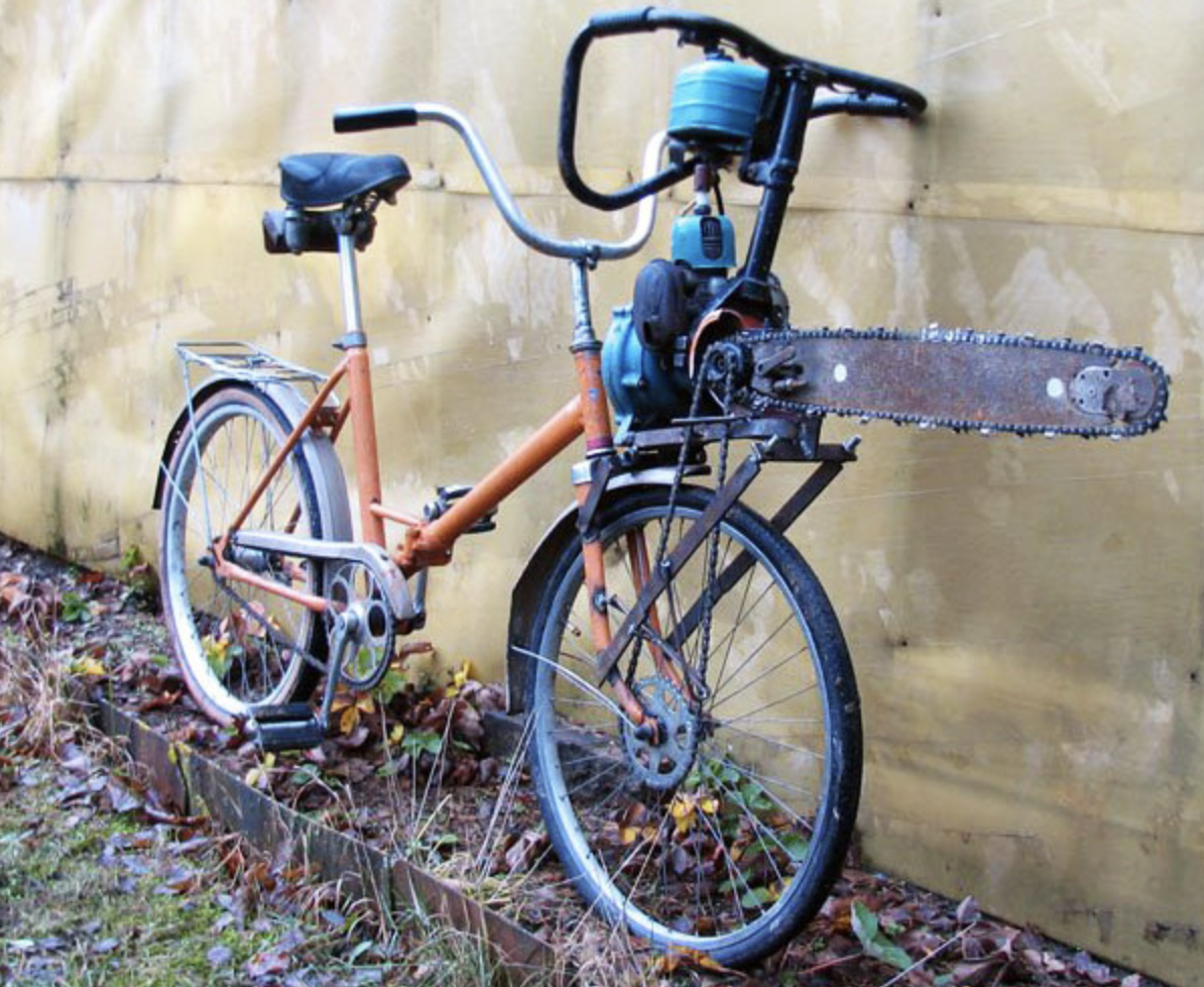 chainsaw bicycle