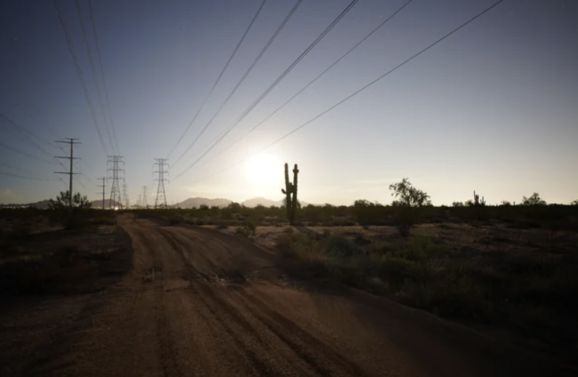 overhead power line -