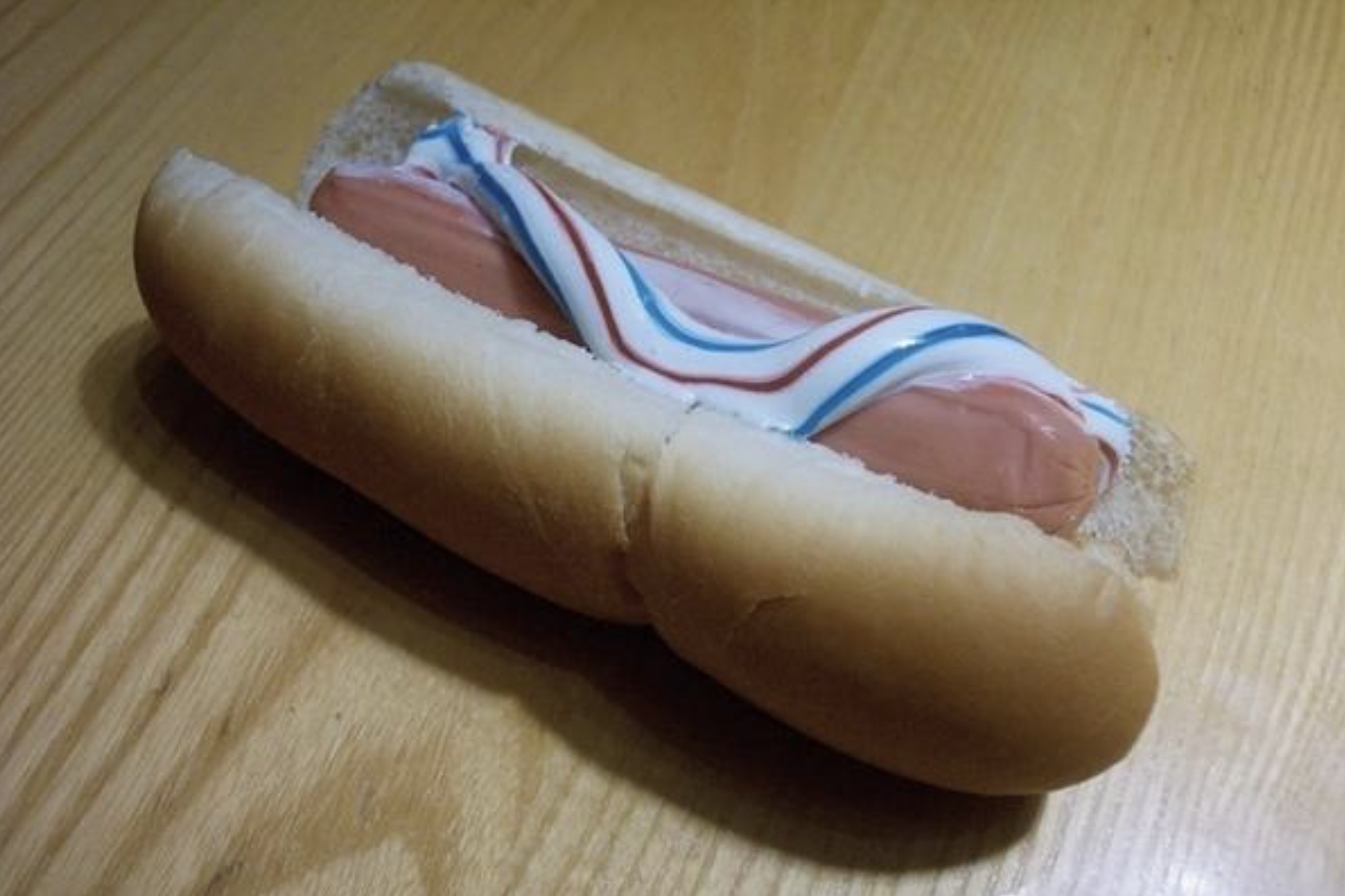 toothpaste hotdog