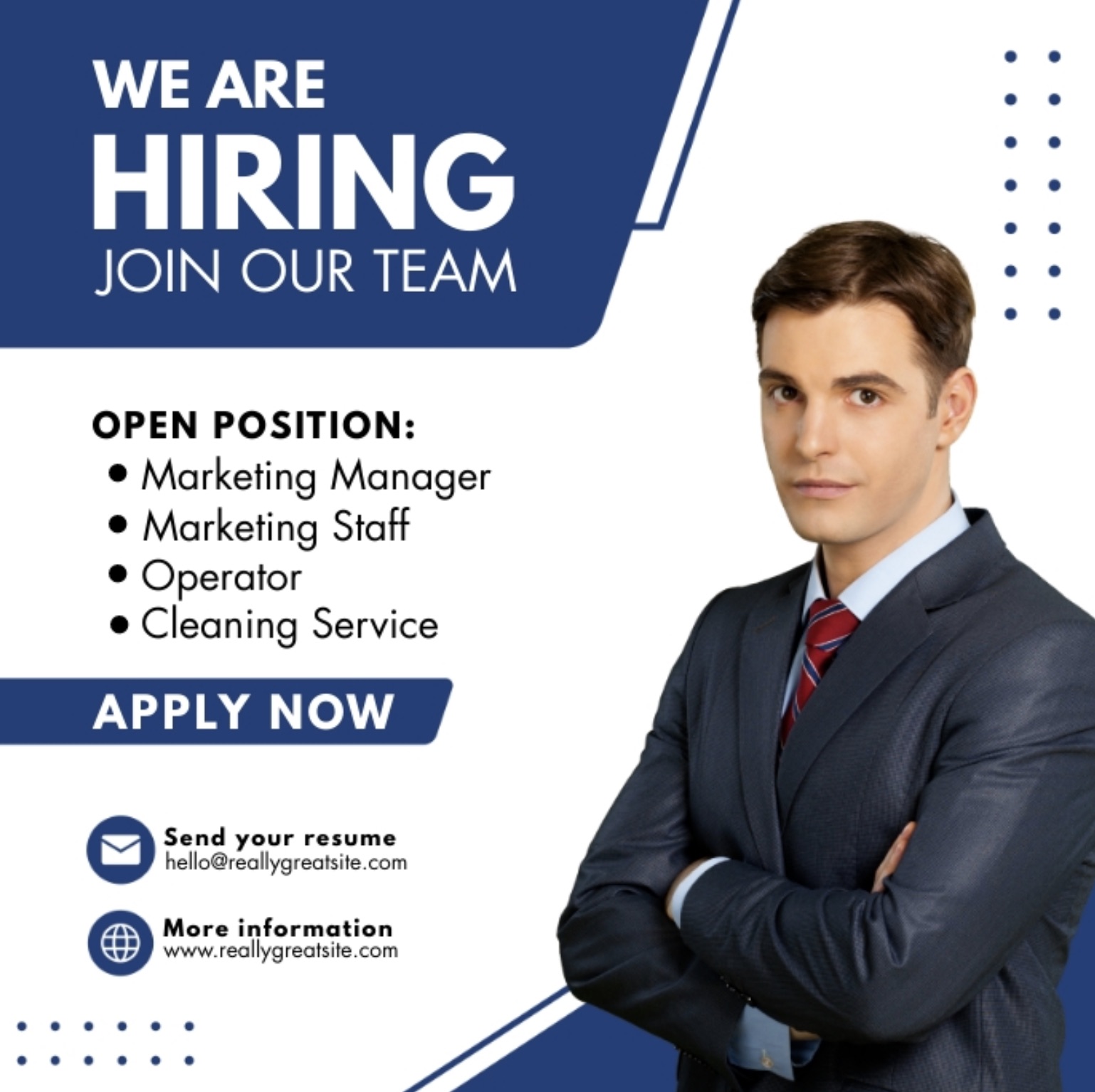 PosterMyWall - We Are Hiring Join Our Team Open Position Marketing Manager Marketing Staff Operator Cleaning Service Apply Now Send your resume hello.com More information