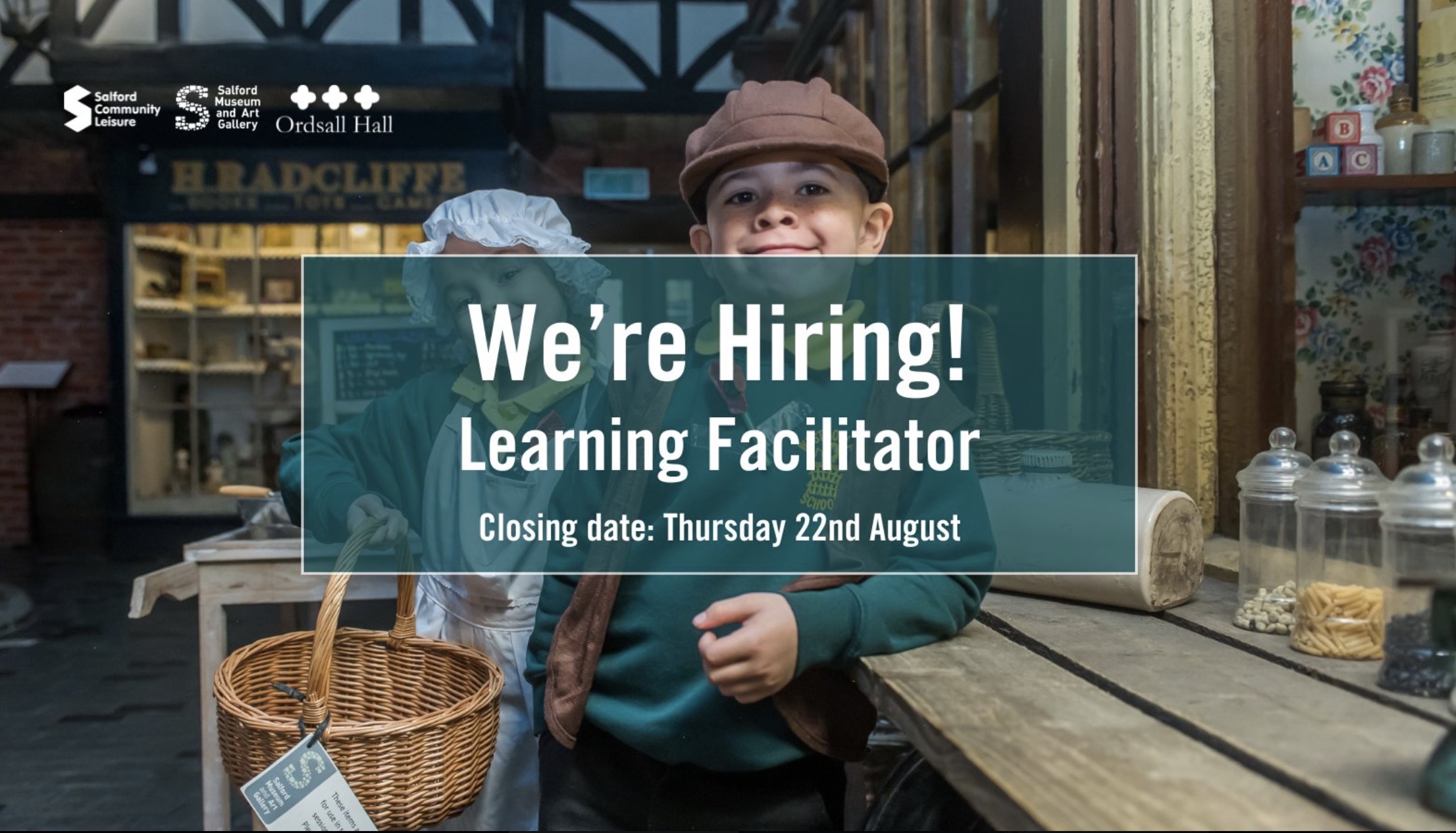 tree - Community Gary Ordsall Hall Hradcliffe We're Hiring! Learning Facilitator Closing date Thursday 22nd August