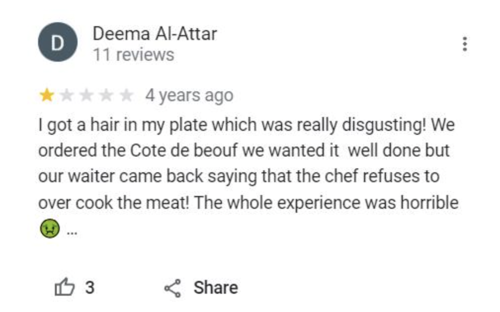 The 22 Meanest Restaurant Reviews Ever