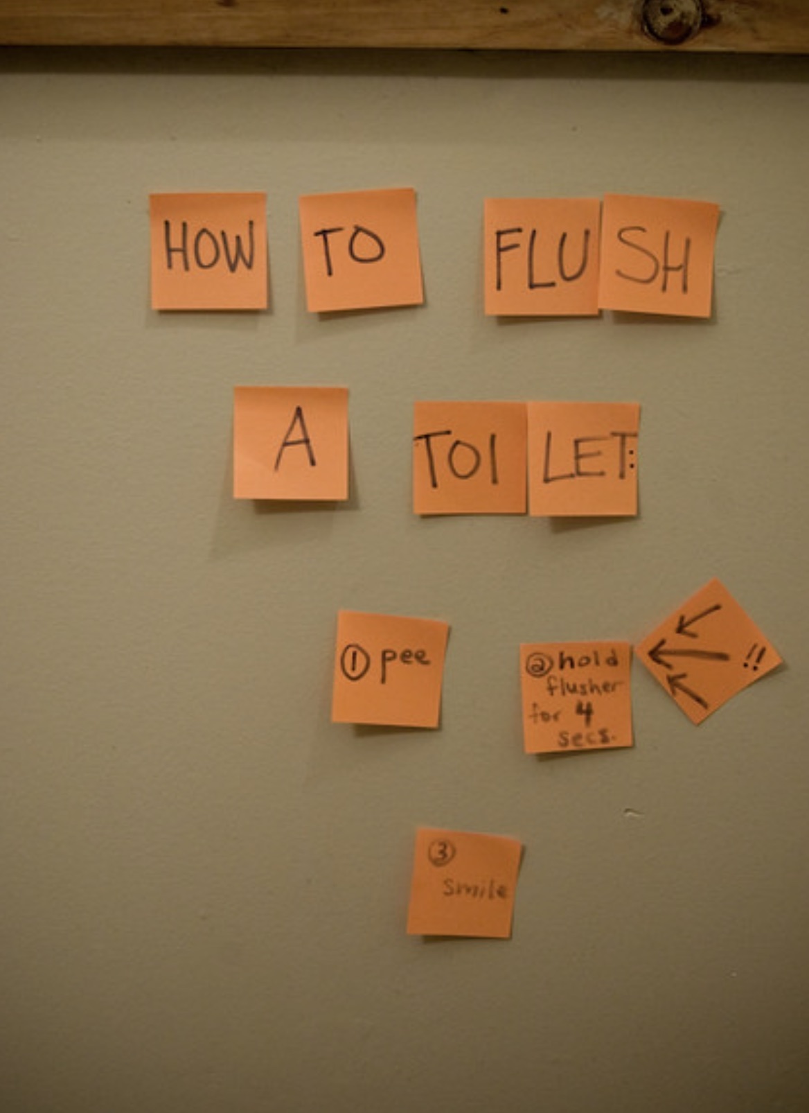 paper - How To Flu Sh A Toilet O pee Flusher for 4 Secs. 3 Smile