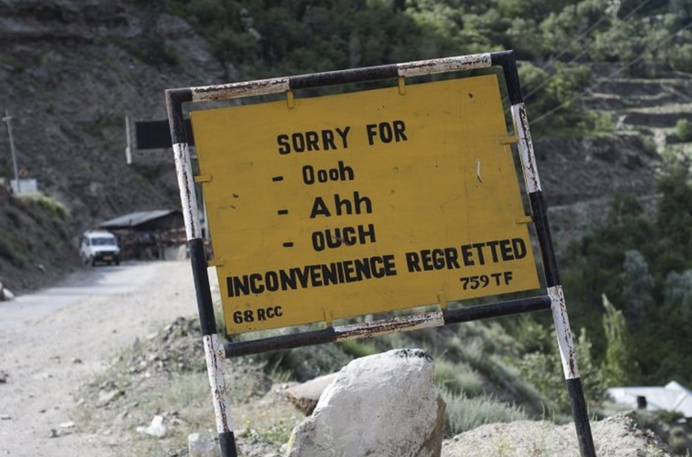 border road organisation quotes - Sorry For Oooh Ahh Ouch Inconvenience Regretted 68 Rcc 759 Tf